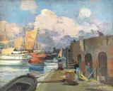 Le grottelle by Renato Natali, oil on compensato, offered Apr 2018