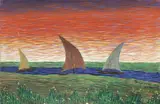 Benvenuto Benvenuti, Vele, 1931, oil on cardboard