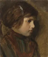 Bambina by Cesare Ciani, oil on canvas, offered Apr 2018