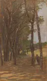 Pineta a Castiglioncello by Francesco Gioli, oil on panel, offered Apr 2018