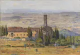 Il Seminario di Volterra by Luigi Gioli, oil on canvas applicata on cardboard, offered Apr 2018