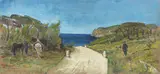 Paesaggio costiero con uomini e cavalli in sosta by Giovanni Bartolena, 1910, oil on canvas, offered Apr 2018