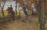 Alle Cascine by Luigi Gioli, oil on cardboard, offered Apr 2018