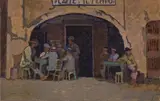 Llewelyn Lloyd, Caffè «Il tempo» a Marciana Marina (Gli oziosi)