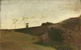 Fascinaie al tramonto by Eugenio Cecconi, oil on tavoletta, offered Apr 2018