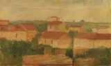 Angelo Torchi, Case nel pistoiese, oil on canvas