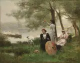 Alberto Pisa, Sul Tamigi, 1886, oil on canvas