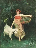 Francesco Vinea, Fiori di campo, oil on panel