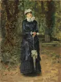 Federico Andreotti, In giardino, oil on canvas
