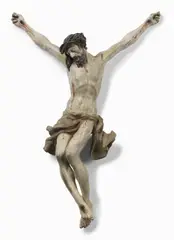 Balthasar Permoser, Gesù crocifisso, Scultura in legno di tiglio policromo