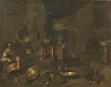 Interno di cucina con figure by Gian Domenico Valentino, oil on canvas, offered Apr 2018