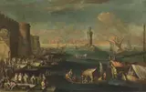 Bernardino Galliari, Scena marinaresca, oil on canvas