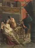 Cesare Mariani, Scena romana (Allegoria della Commedia), 1873, oil on canvas