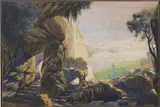 Enrico Prampolini, Paesaggio, bozzetto di scenografia