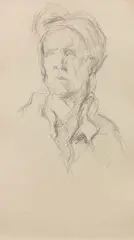 Busto di Nicolas Coustou di Guillaume Coustou (dal marmo del Louvre) by Paul Cézanne, 1895, pencil on paper, offered Dec 2017