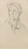 Paul Cézanne, Busto di Nicolas Coustou di Guillaume Coustou (dal marmo del Louvre), 1895, pencil on paper