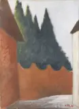 Strada e cipressi by Ottone Rosai, oil on canvas, offered Dec 2017