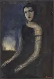 Ragazza by Mario Sironi, oil on paper applicata on canvas, offered Dec 2017