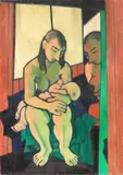 Felice Casorati, La madre (Maternità), 1952, oil on canvas