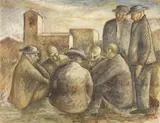 Giocatori di toppa by Ottone Rosai, 1942, oil on canvas, offered Dec 2017