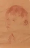 Alberto Caligiani, Testa di ragazzo, 1959, sanguigna on paper