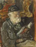 Primo Conti, La lettura, 1947, oil on canvas