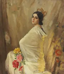 Alberto Bianchi, Figura femminile, oil on canvas
