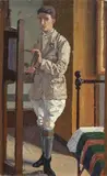 Valentino Ghiglia, Autoritratto al cavalletto