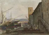 Renuccio Renucci, Rappezzatori di reti, oil on cardboard