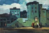 Al tabernacolo: via del Mulino a vento by Renato Natali, oil on panel, offered Oct 2017