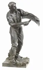 Antonin Larroux, Mietitore, 1905, scultura in bronze