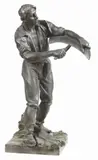 Antonin Larroux, Mietitore, 1905, scultura in bronze