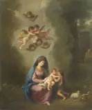 Francesco Zuccarelli, Madonna col Bambino, San Giovannino, Cherubini e Santo