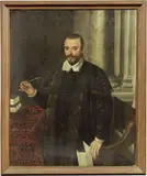 Ritratto di gentiluomo che scrive una lettera by Francesco Bassano il Giovane, oil on canvas, offered Oct 2017