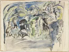 Parc à la Havanne by Jules Pascin, 1917, watercolour and inchiostro on paper, offered May 2017