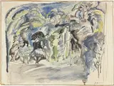 Jules Pascin, Parc à la Havanne, 1917, watercolour and inchiostro on paper