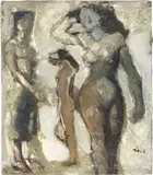 Figure femminili in piedi by Mario Sironi, 1948, oil on canvas, offered May 2017