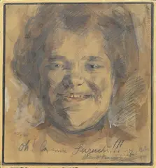 Umberto Boccioni, La mia Suzuchi, 1909, pencil and watercolour on paper applicata on cardboard