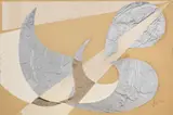 Giacomo Balla, Linea di velocità, 1916, collage di carte colorate and stagnola on card