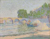 Jean Metzinger, Péniches au bord de la Seine, 1904, oil on canvas