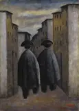 Carabinieri in via Toscanella by Ottone Rosai, 1927, oil on canvas, offered May 2017