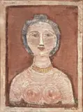Massimo Campigli, Busto (Figura femminile), 1957, oil on canvas