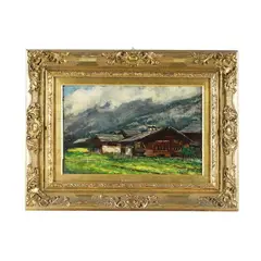 Leonardo Roda, Paesaggio di montagna, dipinto oil on panel