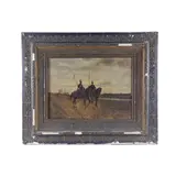 Militari a cavallo by Domenico Battaglia, dipinto oil on canvas raffigurante "Militari a cavalli" . Firmato in rosso a destra "D Battaglia". In prima canvas, offered Feb 2026