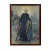 Gaetano Bellei, Dipinto Don Bosco e orfanelli, 1917, dipinto oil on canvas