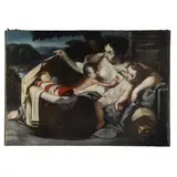 Carlo Cignani, Allegoria della carità, dipinto oil on canvas raffigurante soggetto iconografico che riprende uno schema diffuso and collaudato che pone