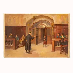 Il rimprovero in sagrestia by Francesco Bergamini, offered Jun 2025