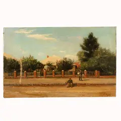 Raffaele Ragione, Scorcio di via con venditore di frutta