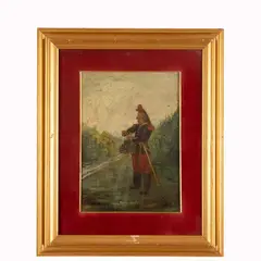 Ufficiale sulle rive del Savara by Étienne-Prosper Berne-Bellecour, offered Jun 2025