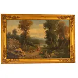 Nicola Palizzi, Grande paesaggio agreste firmato N. Palizzi